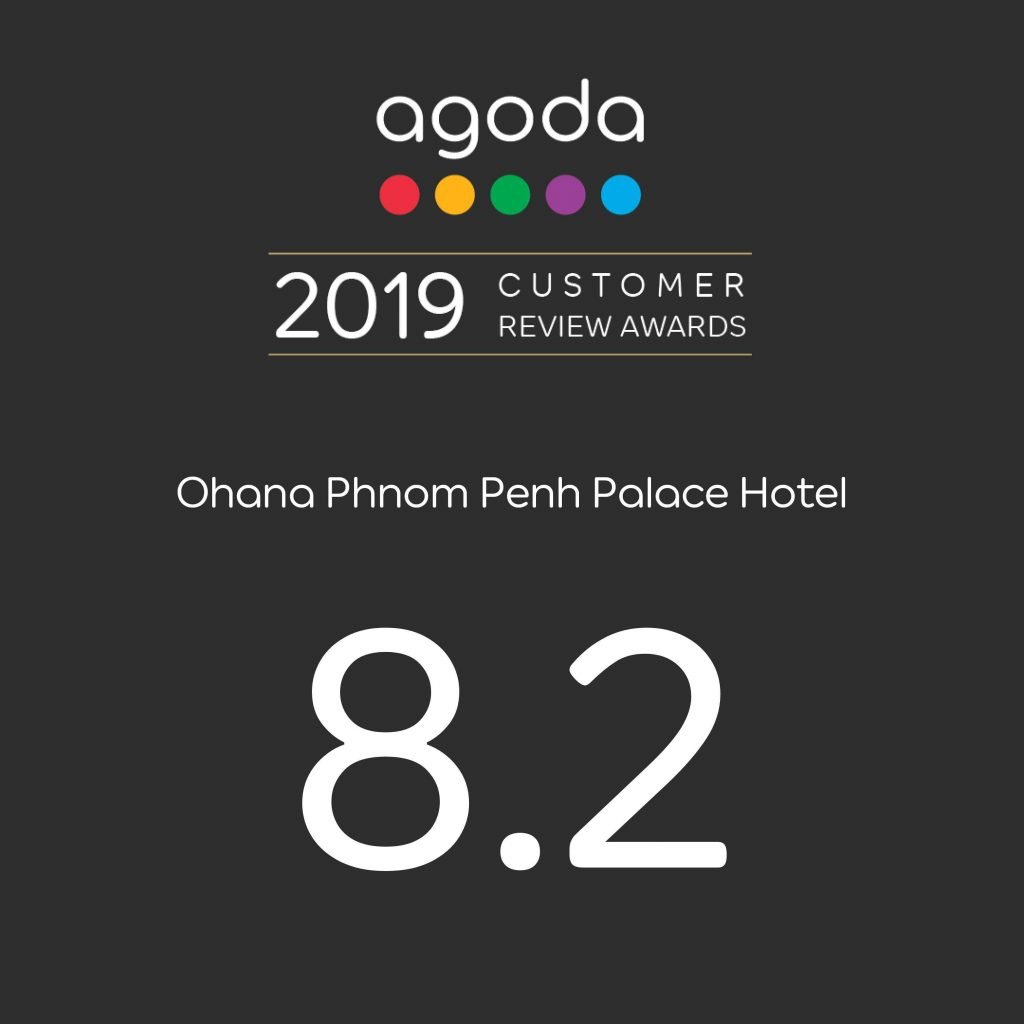 Agoda 2019 Customer Review Award for Ohana Phnom Penh Palace Hotel