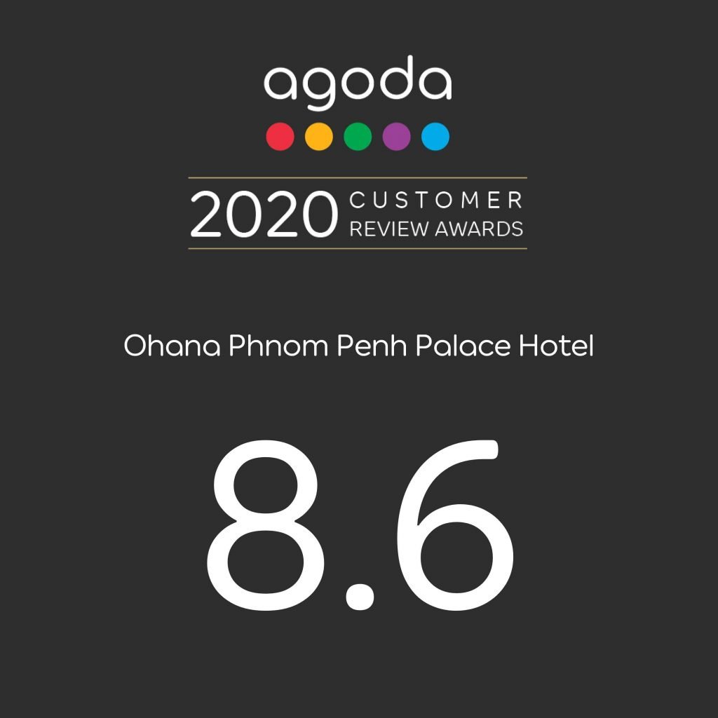Agoda 2020 Customer Review Award for Ohana Phnom Penh Palace Hotel